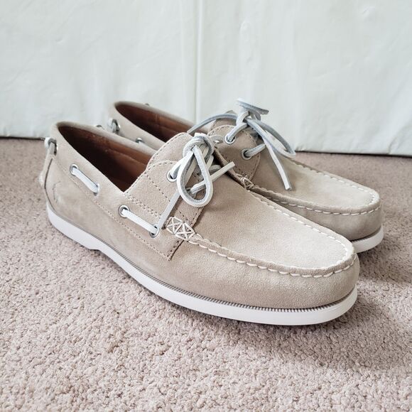 Polo Ralph Lauren Suede Merton Boat Shoe Size 9 Mens WORN ONCE Milkshake Brown main image 10